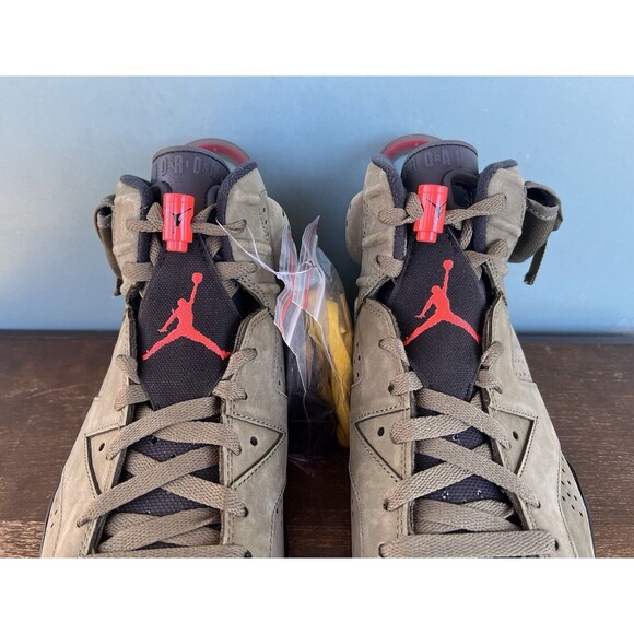 Nike Air Jordan 6 Retro x Travis Scott Olive Green Men's Size 10 CN1084-200 - Picture 8 of 11